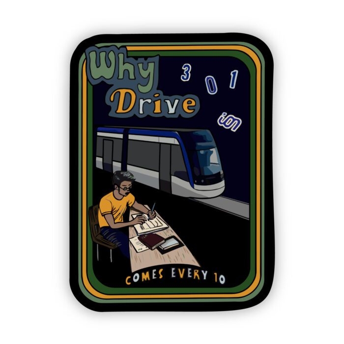 "Why Drive?" Sticker